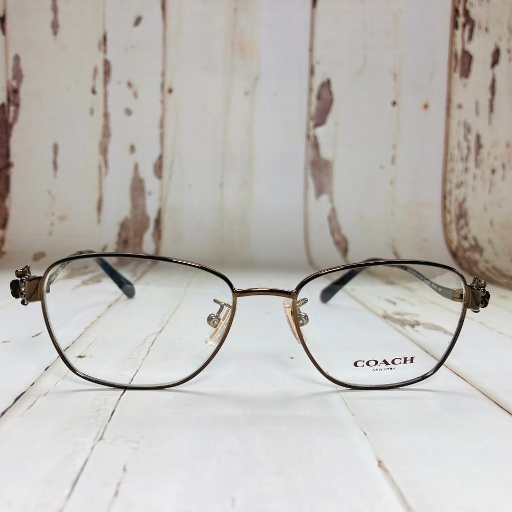 Coach Rectangular Brown Tortoise Eyeglasses Glass… - image 2